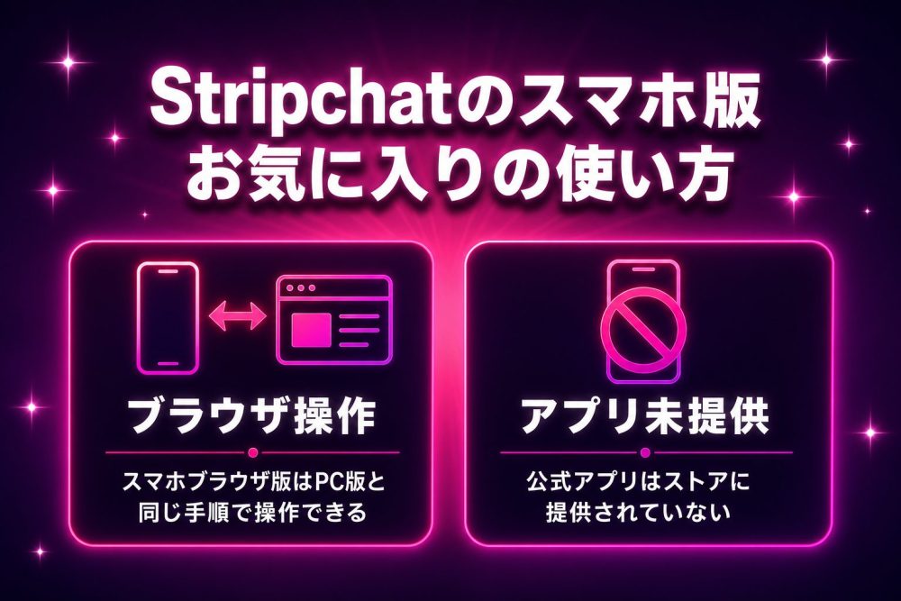 Stripchatのスマホ版お気に入りの使い方