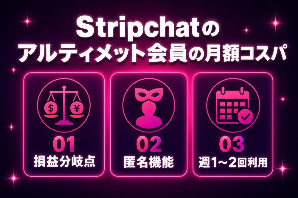 Stripchatのアルティメット会員の月額コスパ