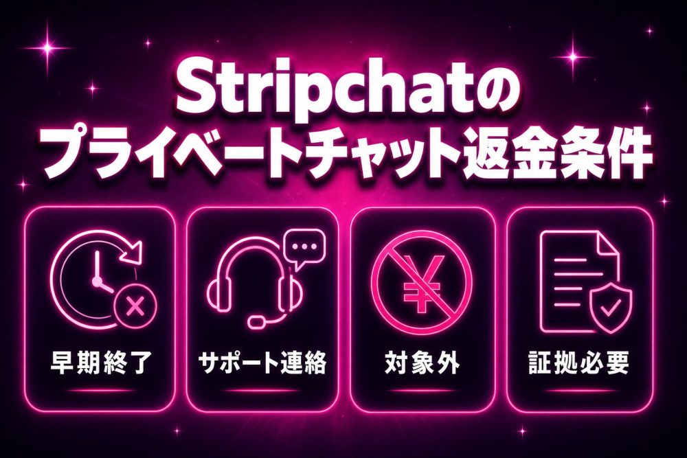 Stripchatのプライベートチャット返金条件