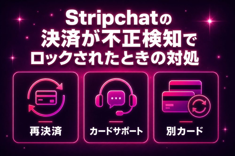 Stripchatの決済が不正検知でロックされたときの対処