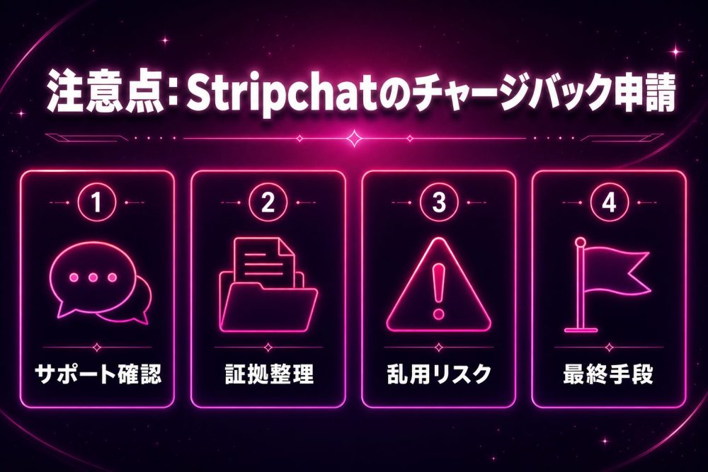 Stripchatのチャージバック申請の注意点