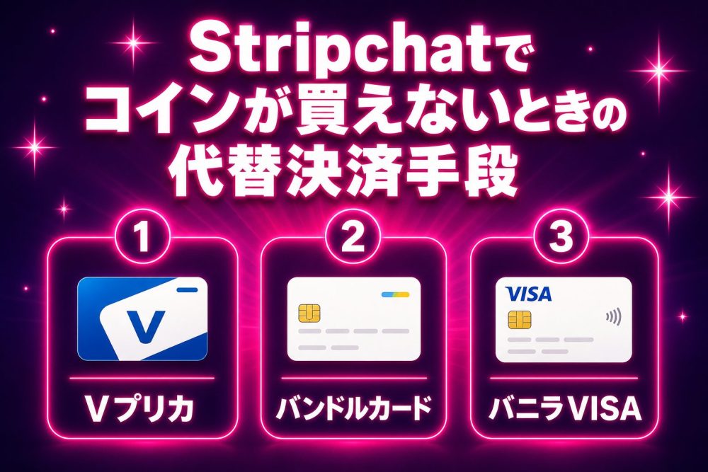 Stripchatでコインが買えないときの代替決済手段