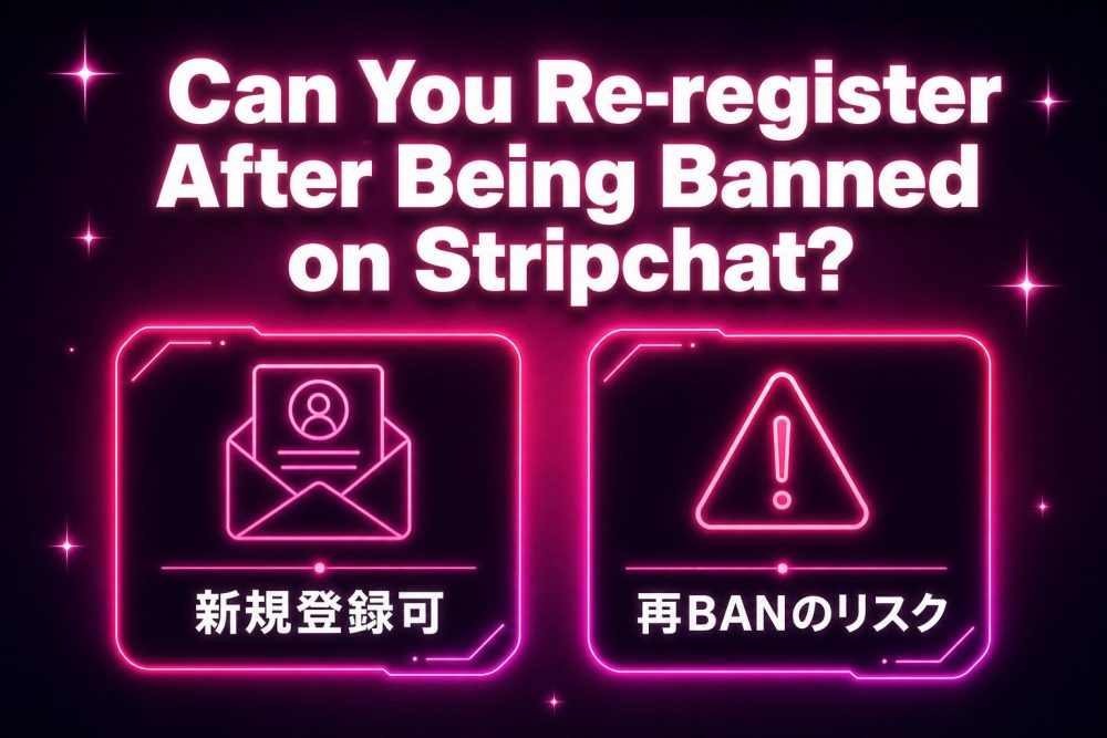 StripchatでBANされた後に再登録できるか