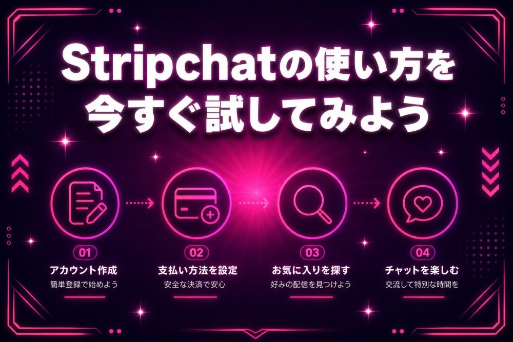Stripchatの使い方を今すぐ試してみよう